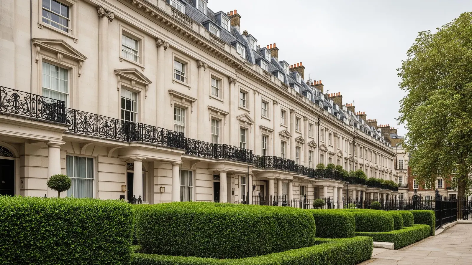 Grosvenor Estate mansion block facade off Mount Street in Mayfair W1K — property maintenance in Mayfair by coreMaint