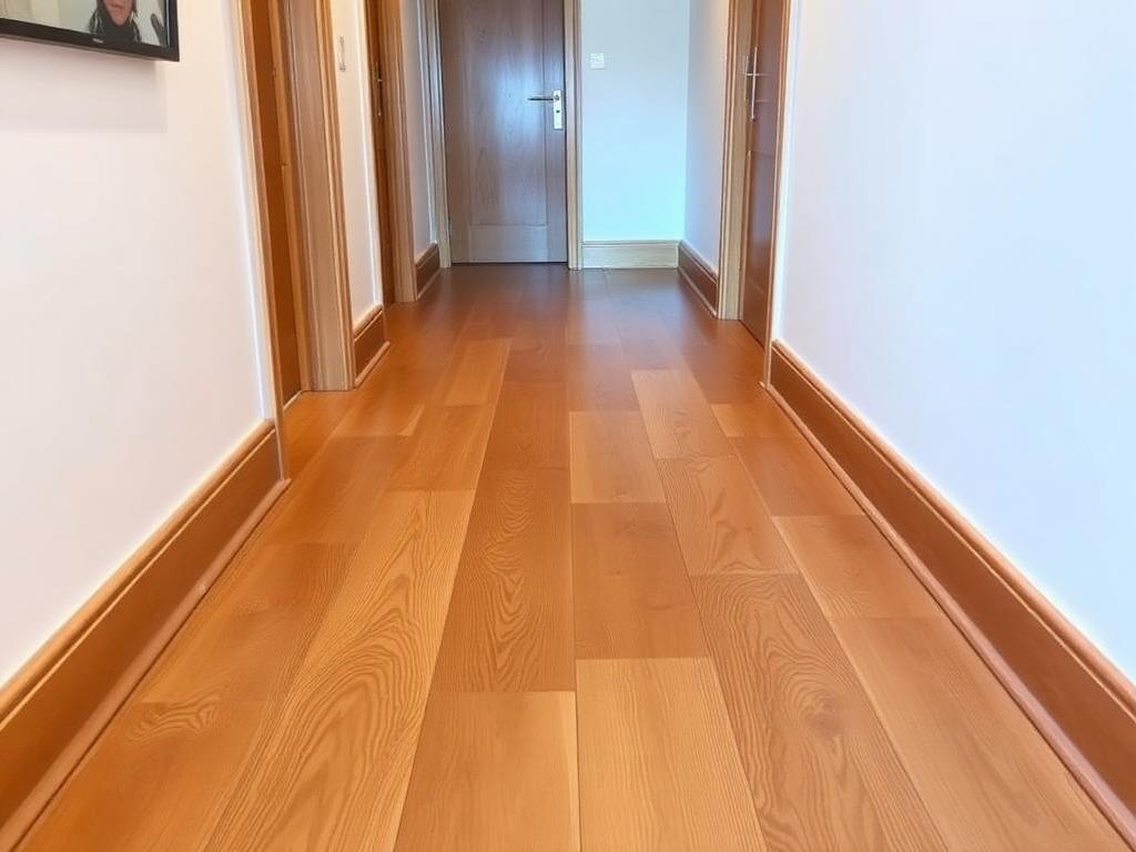 After: Worn carpet — replaced with engineered oak flooring completed by coreMaint