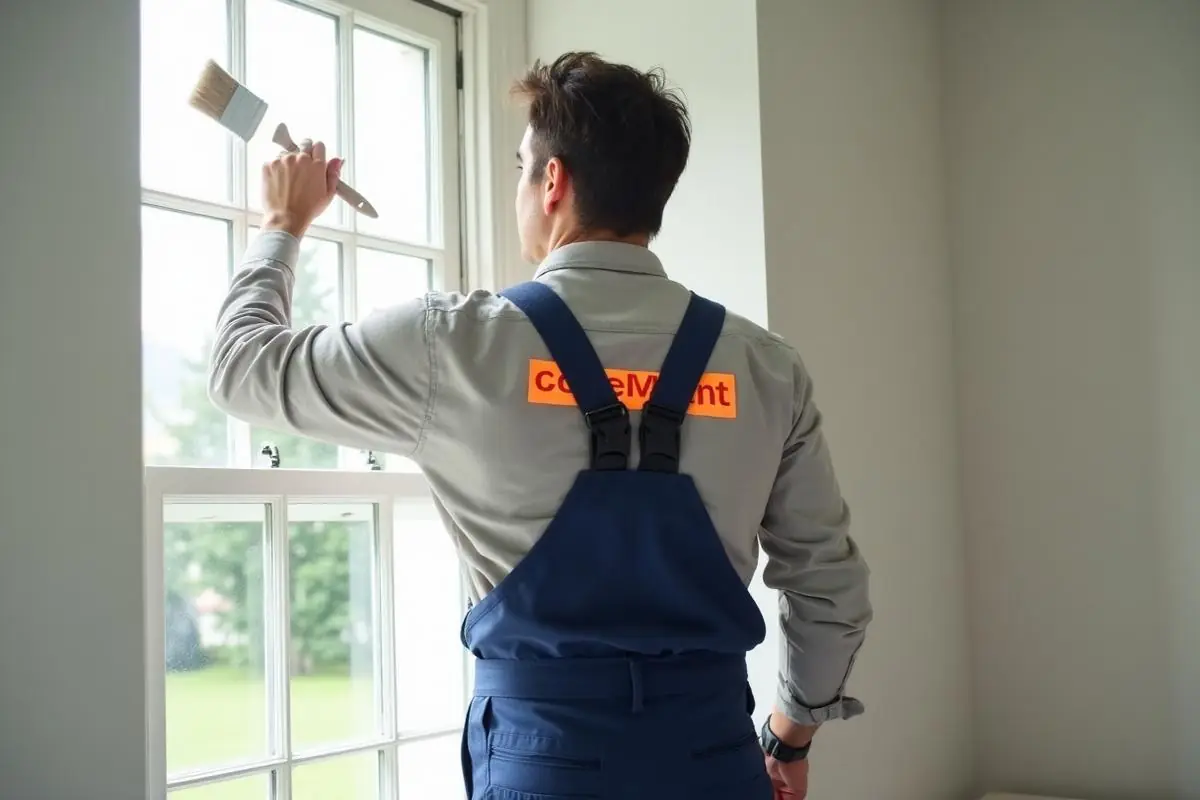 Detailed trim painting in Mayfair Georgian townhouse by coreMaint