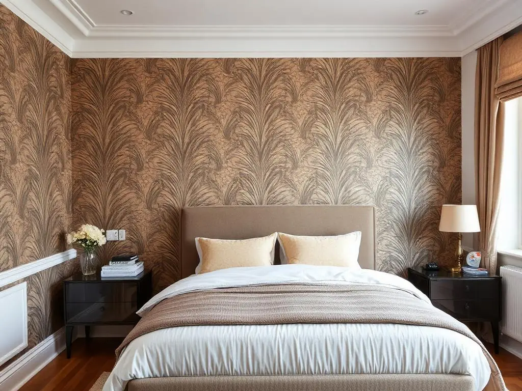 After: Tired floral wallpaper — replaced with a modern finish completed by coreMaint